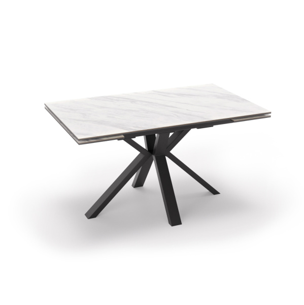 Стол AXEL 140 Bianco Silver Ceramic, BK